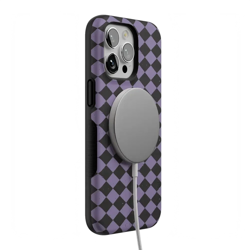 Midnight Hex | Purple Checkered Case Phone Case get.casely 