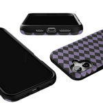 Midnight Hex | Purple Checkered Case Phone Case get.casely 