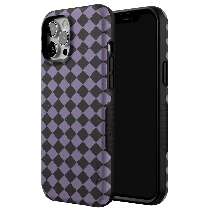 Midnight Hex | Purple Checkered Case Phone Case get.casely 