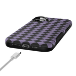 Midnight Hex | Purple Checkered Case Phone Case get.casely 