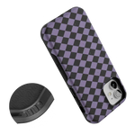 Midnight Hex | Purple Checkered Case Phone Case get.casely 
