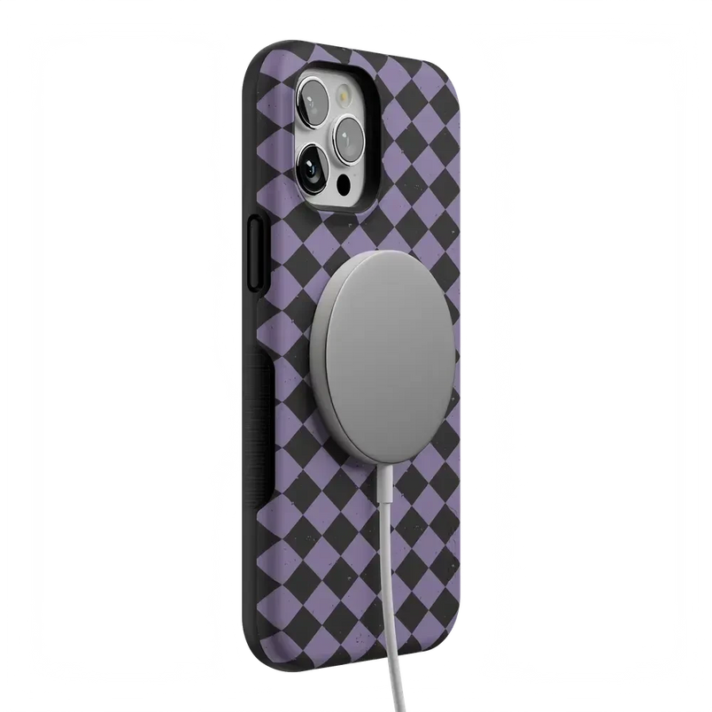Midnight Hex | Purple Checkered Case Phone Case get.casely 