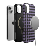Midnight Hex | Purple Checkered Case Phone Case get.casely 