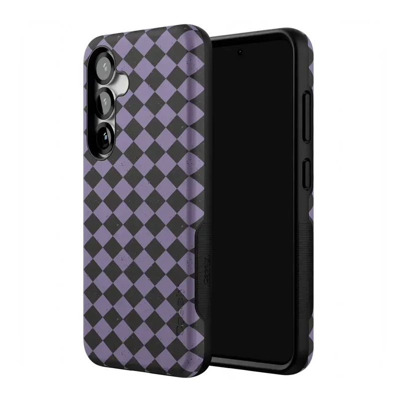 Midnight Hex | Purple Checkered Case Phone Case get.casely 