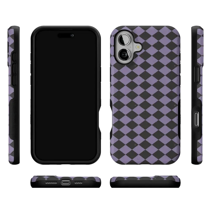 Midnight Hex | Purple Checkered Case Phone Case get.casely 