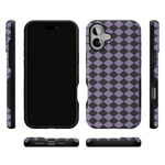 Midnight Hex | Purple Checkered Case Phone Case get.casely 