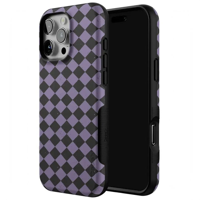 Midnight Hex | Purple Checkered Case Phone Case get.casely 