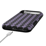 Midnight Hex | Purple Checkered Case Phone Case get.casely 