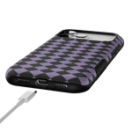 Midnight Hex | Purple Checkered Case Phone Case get.casely