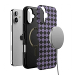 Midnight Hex | Purple Checkered Case Phone Case get.casely 