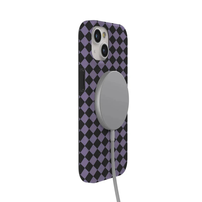 Midnight Hex | Purple Checkered Case Phone Case get.casely 