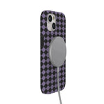 Midnight Hex | Purple Checkered Case Phone Case get.casely 