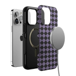 Midnight Hex | Purple Checkered Case Phone Case get.casely 