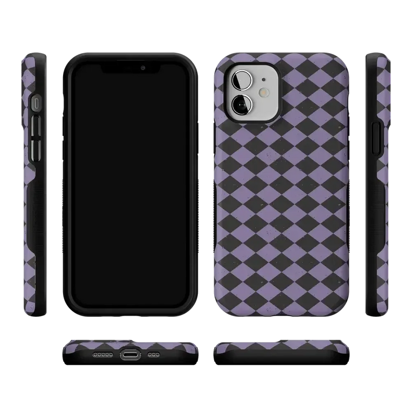 Midnight Hex | Purple Checkered Case Phone Case get.casely 