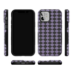 Midnight Hex | Purple Checkered Case Phone Case get.casely 