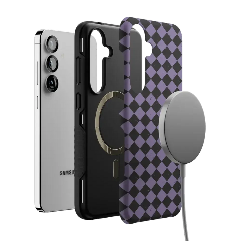 Midnight Hex | Purple Checkered Case Phone Case get.casely 