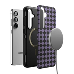 Midnight Hex | Purple Checkered Case Phone Case get.casely 