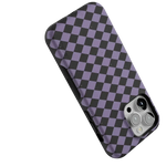 Midnight Hex | Purple Checkered Case Phone Case get.casely 