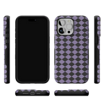 Midnight Hex | Purple Checkered Case Phone Case get.casely 