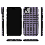Midnight Hex | Purple Checkered Case Phone Case get.casely 