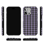 Midnight Hex | Purple Checkered Case Phone Case get.casely 