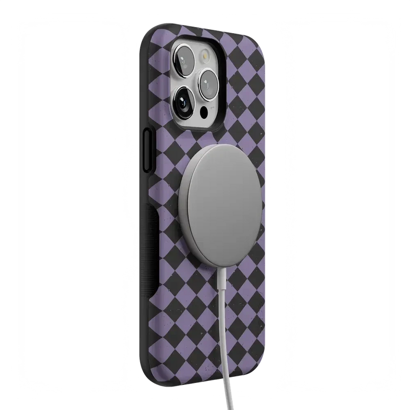 Midnight Hex | Purple Checkered Case Phone Case get.casely 