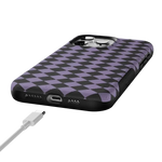 Midnight Hex | Purple Checkered Case Phone Case get.casely 