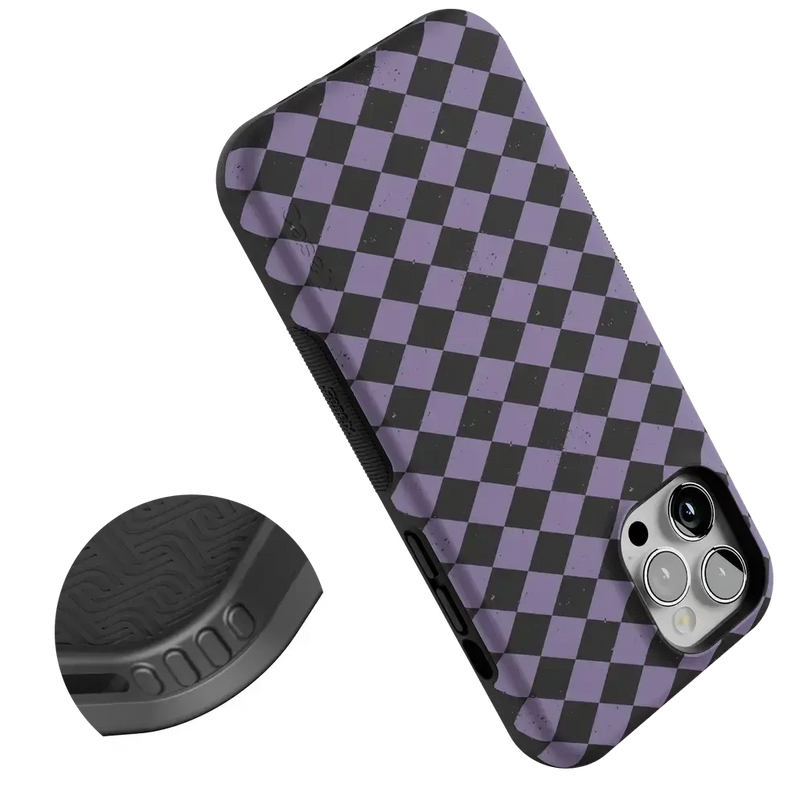 Midnight Hex | Purple Checkered Case Phone Case get.casely 