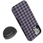Midnight Hex | Purple Checkered Case Phone Case get.casely 