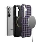 Midnight Hex | Purple Checkered Case Phone Case get.casely 
