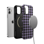 Midnight Hex | Purple Checkered Case Phone Case get.casely 