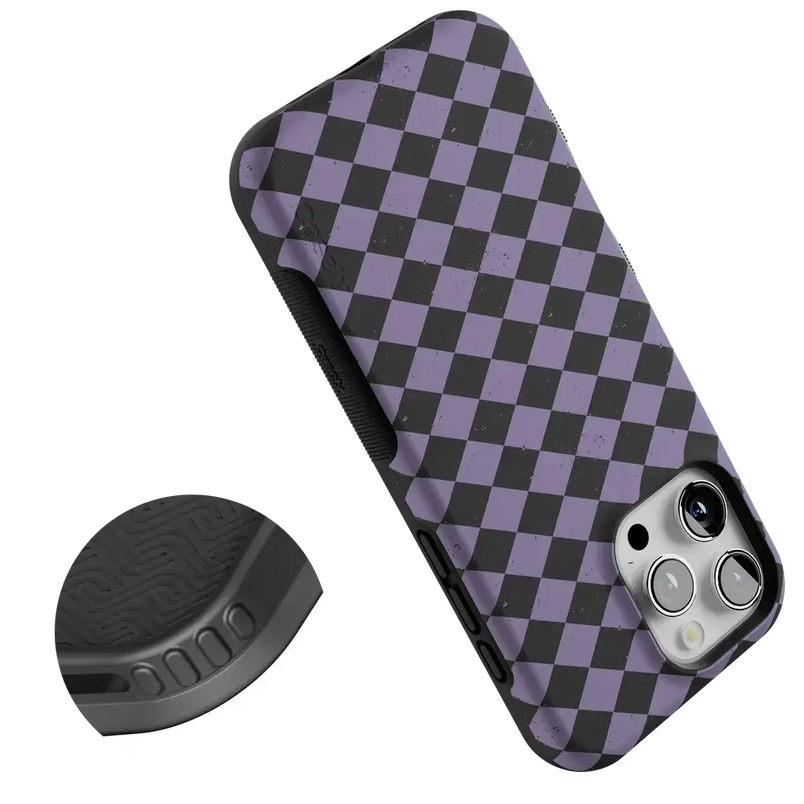 Midnight Hex | Purple Checkered Case Phone Case get.casely 