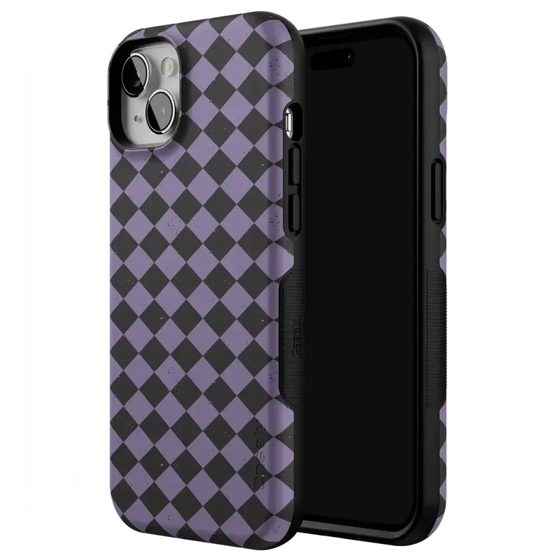 Midnight Hex | Purple Checkered Case Phone Case get.casely 
