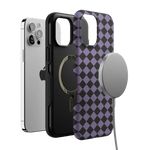 Midnight Hex | Purple Checkered Case Phone Case get.casely 