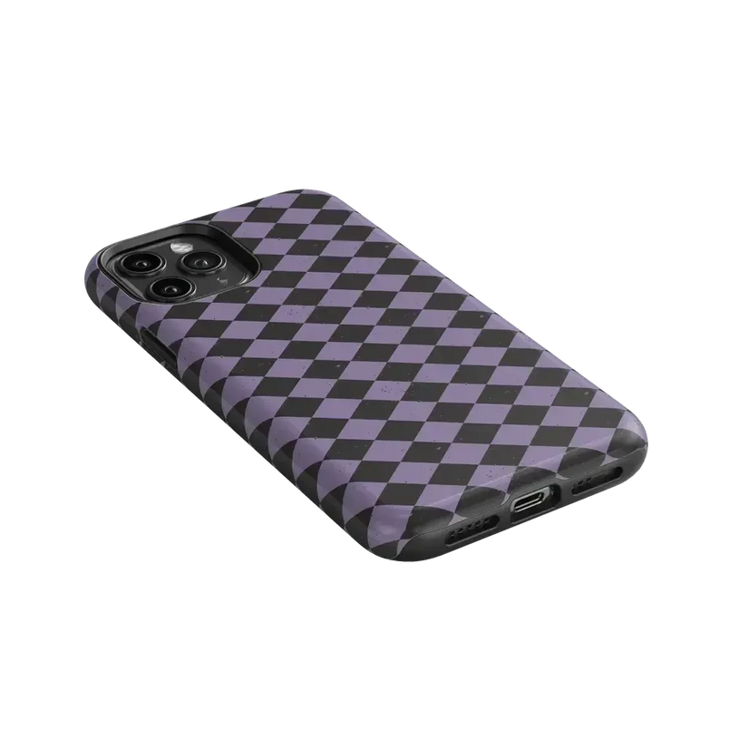 Midnight Hex | Purple Checkered Case Phone Case get.casely 