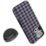 Midnight Hex | Purple Checkered Case Phone Case get.casely 