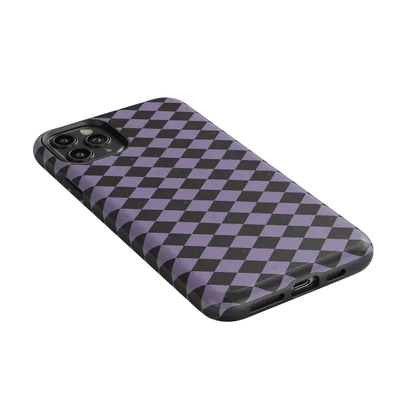Midnight Hex | Purple Checkered Case Phone Case get.casely 