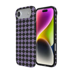 Midnight Hex | Purple Checkered Case Phone Case get.casely 