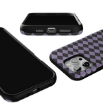 Midnight Hex | Purple Checkered Case Phone Case get.casely 