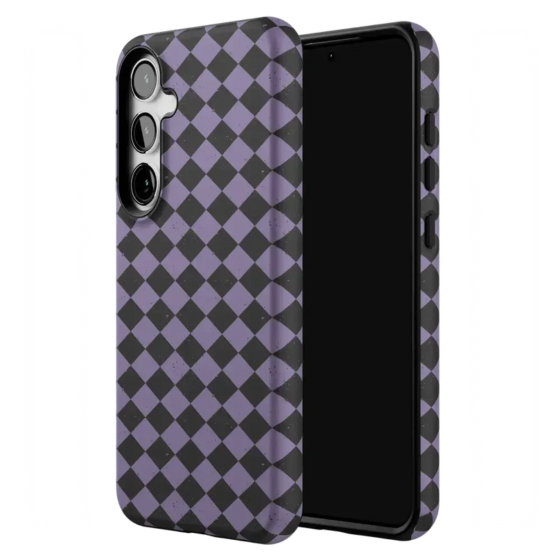Midnight Hex | Purple Checkered Case Phone Case get.casely 