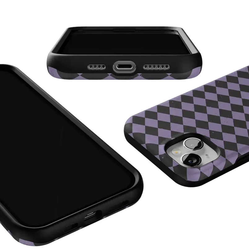Midnight Hex | Purple Checkered Case Phone Case get.casely 