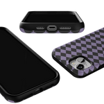 Midnight Hex | Purple Checkered Case Phone Case get.casely 