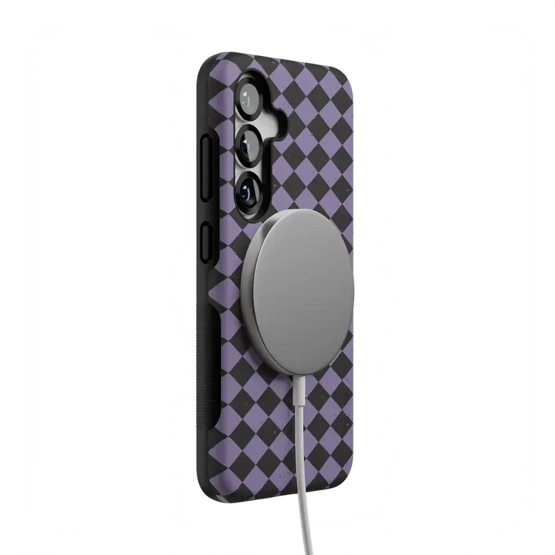 Midnight Hex | Purple Checkered Case Phone Case get.casely 