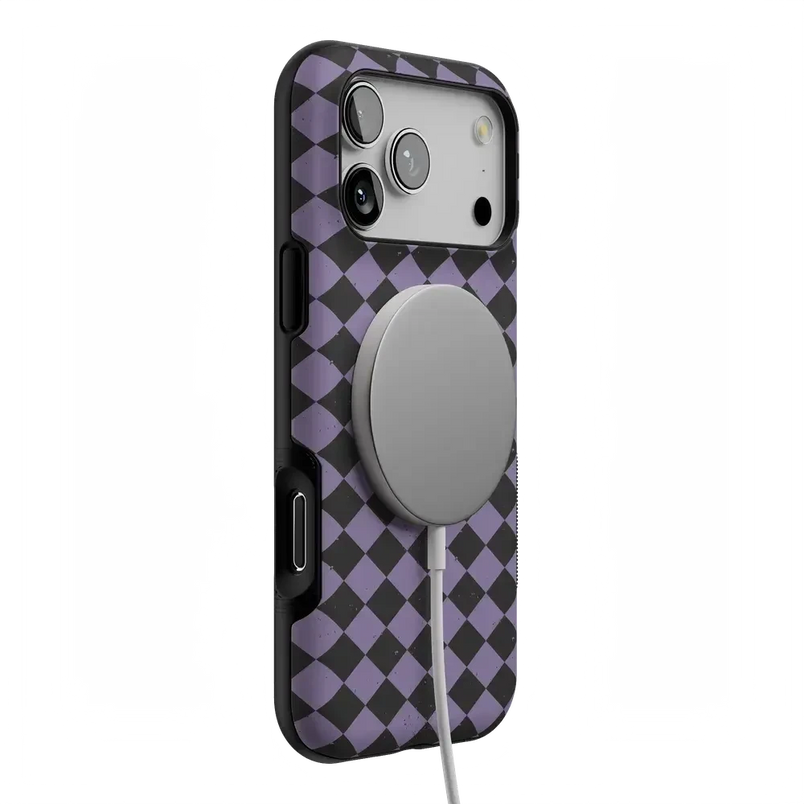 Midnight Hex | Purple Checkered Case Phone Case get.casely 