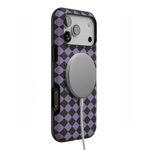 Midnight Hex | Purple Checkered Case Phone Case get.casely
