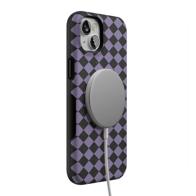 Midnight Hex | Purple Checkered Case Phone Case get.casely 