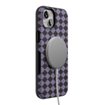 Midnight Hex | Purple Checkered Case Phone Case get.casely 