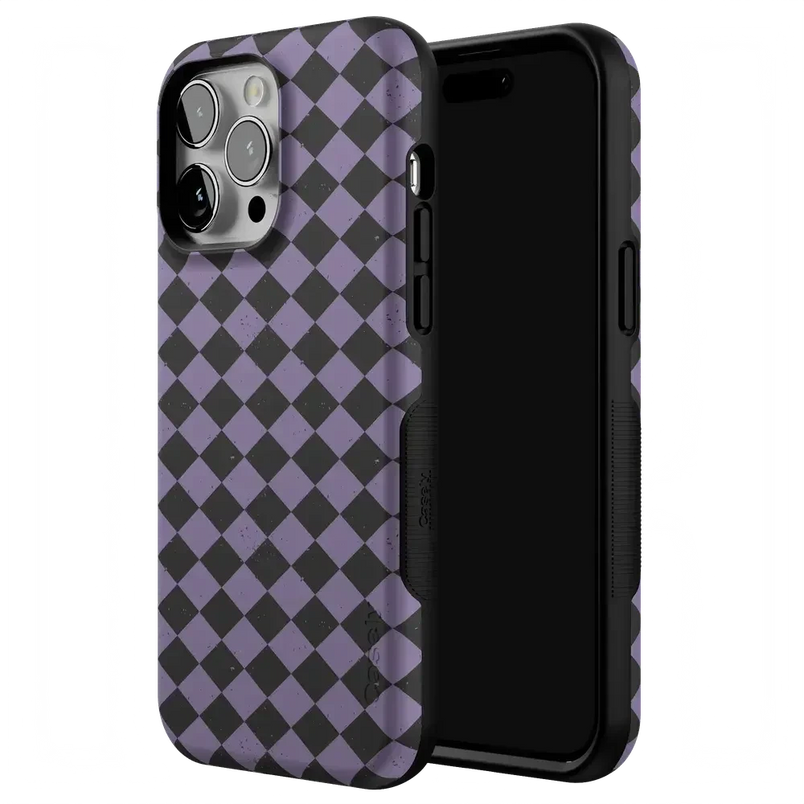 Midnight Hex | Purple Checkered Case Phone Case get.casely 