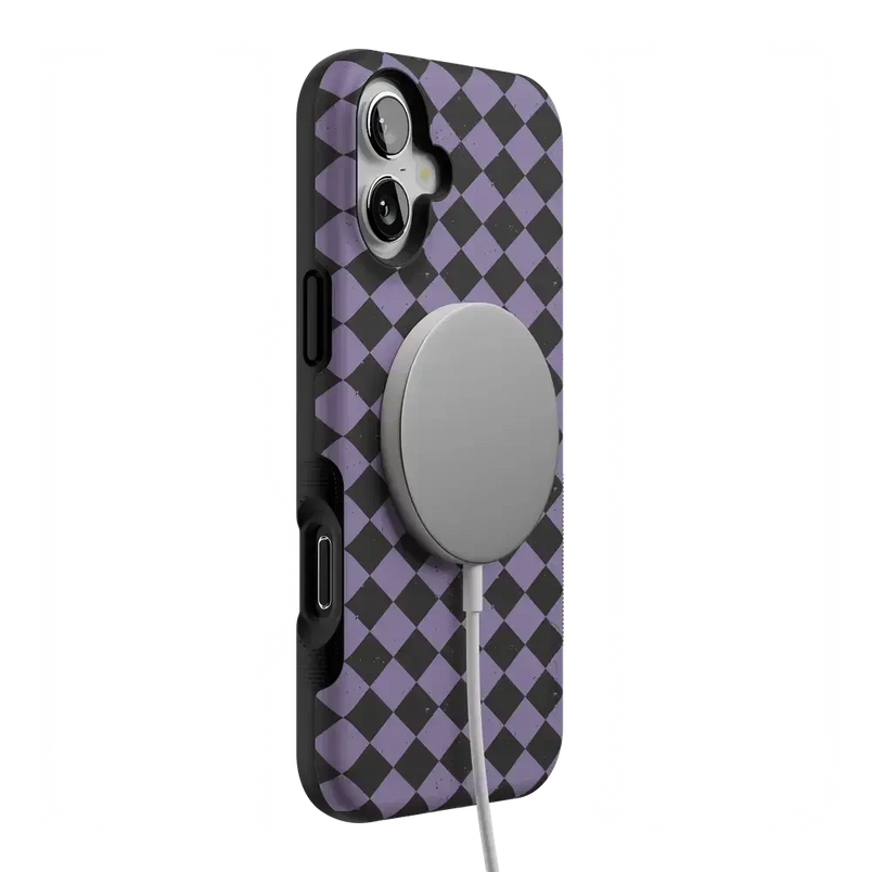 Midnight Hex | Purple Checkered Case Phone Case get.casely 
