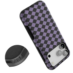 Midnight Hex | Purple Checkered Case Phone Case get.casely